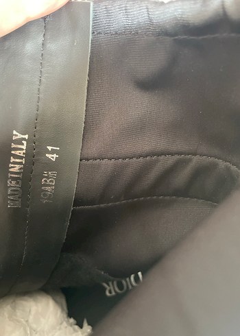 Christian Dior Siyah kanvas deri bot - Görsel 4