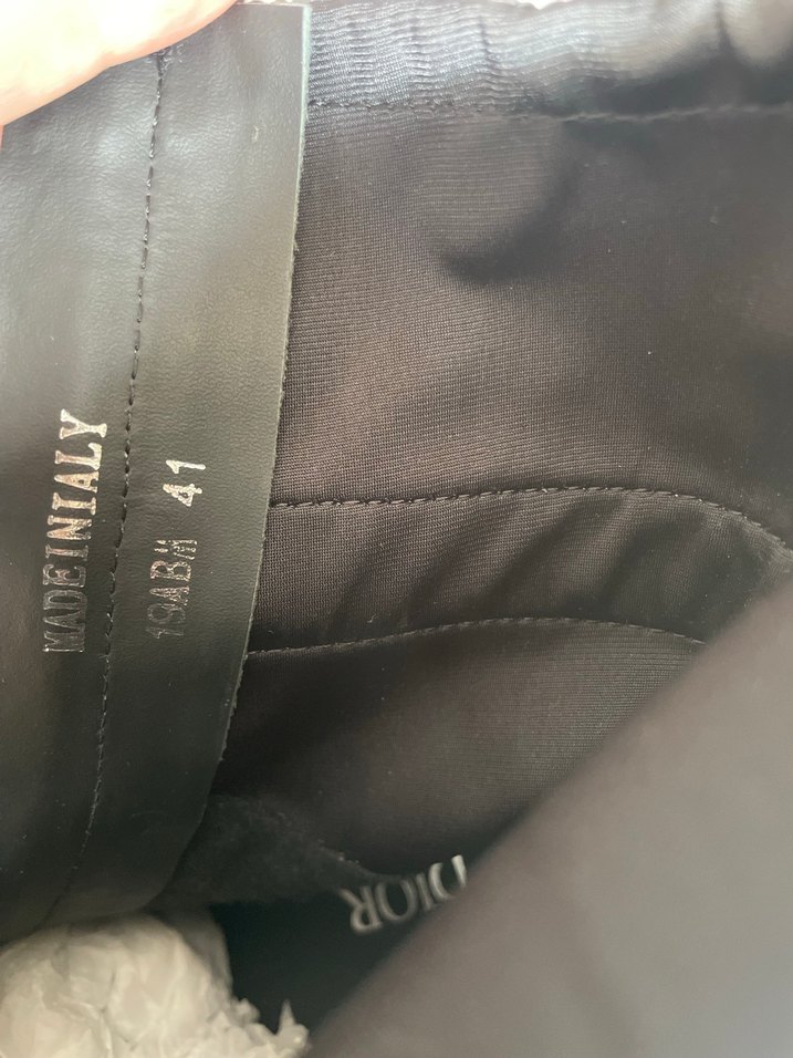 Christian Dior Siyah kanvas deri bot - Görsel 4