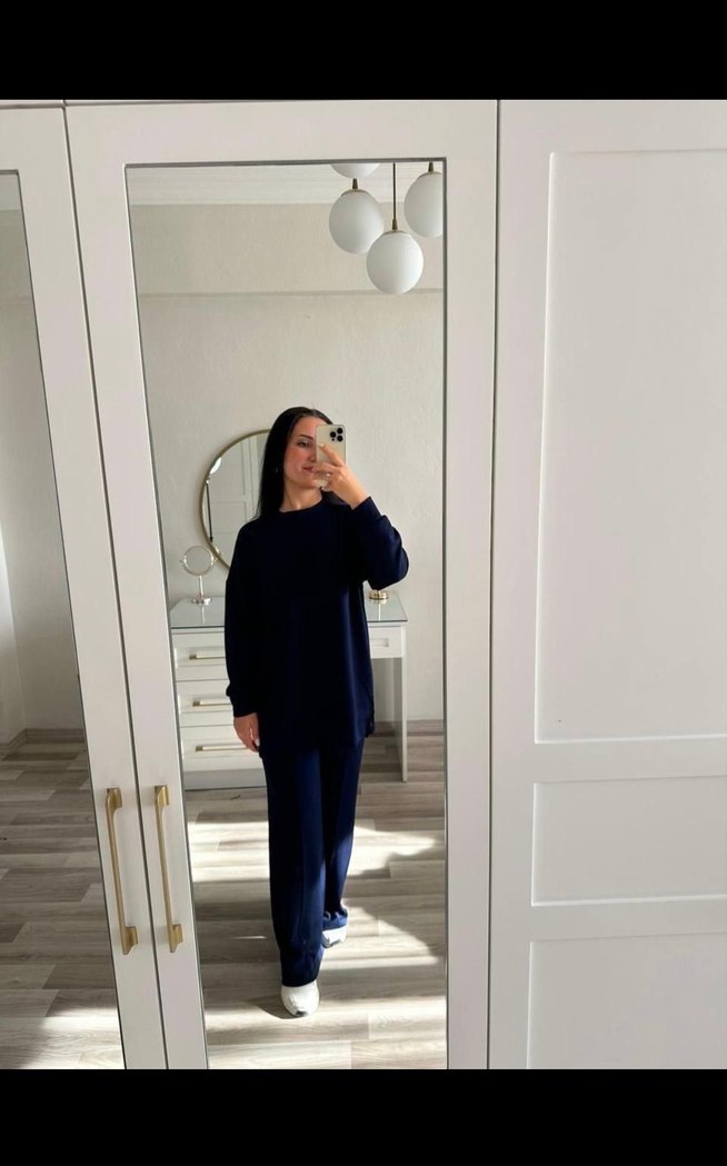 Oysho Lacivert modal kumaş alt üst takım - Görsel 3