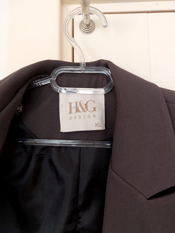 Düğmeli Gri Kadın Blazer Ceket - Görsel 3