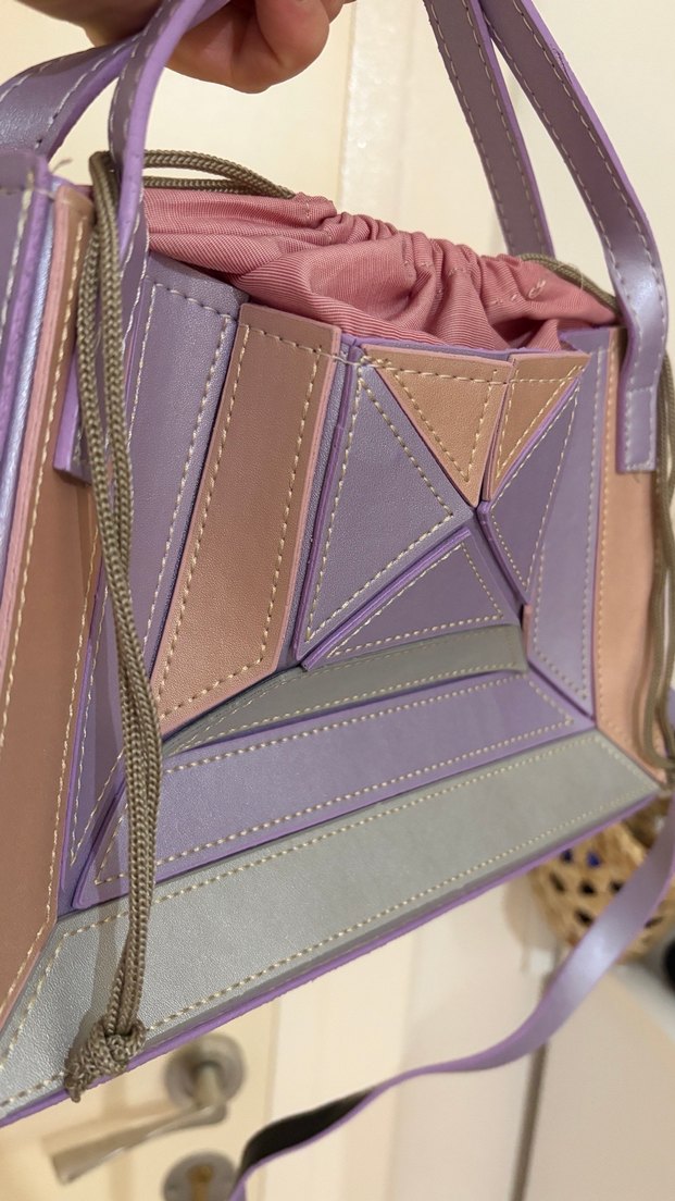 Pastel Mor Deri Kadın Çanta - Görsel 2