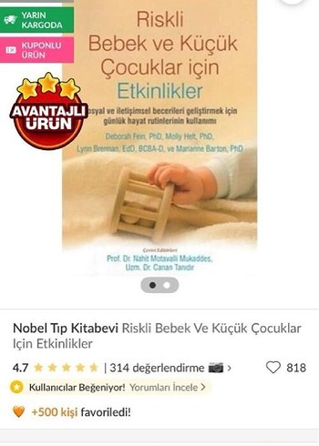 Beden Riskli Bebek ve Küçük Çocuklar İçin Etkinlikler Kitabı