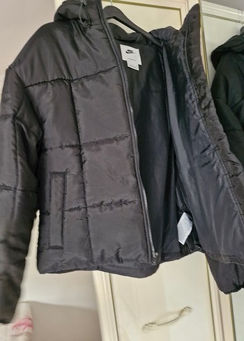 Nike Siyah Kapüşonlu Kadın Kışlık Mont - Görsel 8
