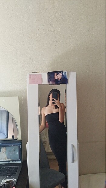 xs Beden Straplez elbise