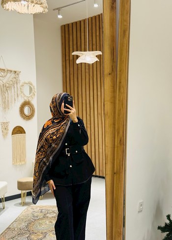 Bohem Tarz Kahverengi Kadın Şal - Görsel 2