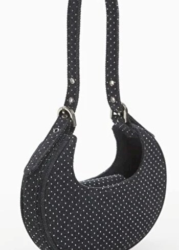 mango denim taşlı çanta