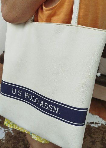 Beyaz U.S. Polo Assn. Deri Kol Çantası - Görsel 2