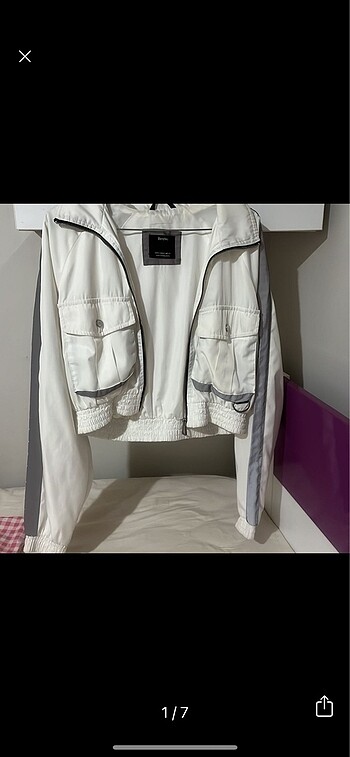 Bershka beyaz ceket