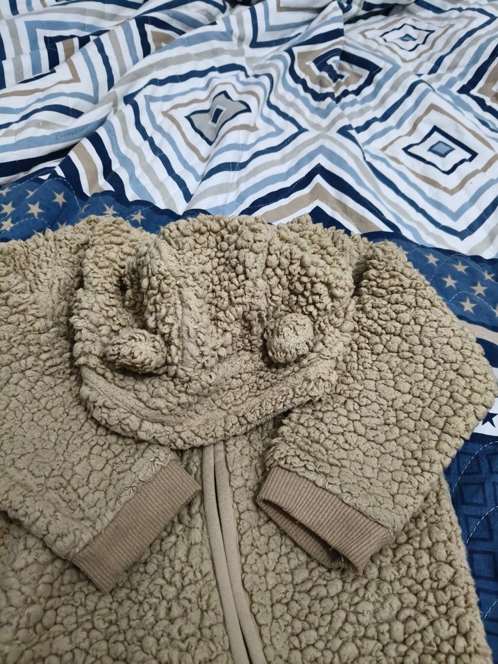 Kahverengi Erkek Bebek Kapüşonlu Tulum - Görsel 3