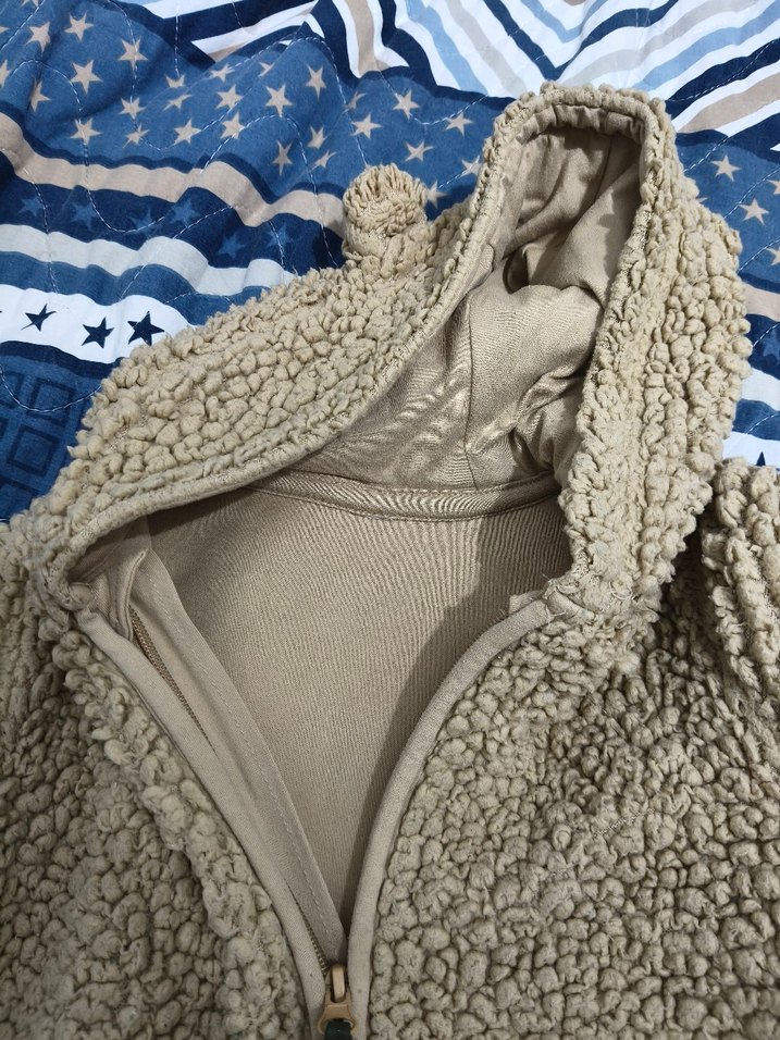 Kahverengi Erkek Bebek Kapüşonlu Tulum - Görsel 5