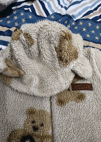 Kahverengi Nakışlı Bebek Tulum - Görsel 3