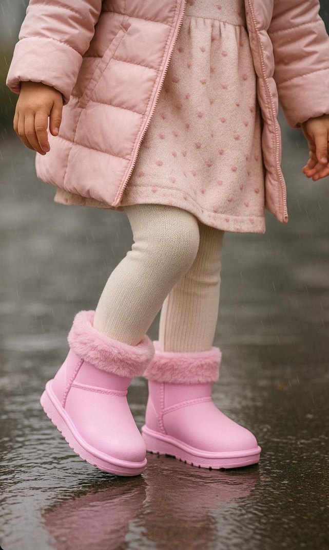 Kız Çocuk Bej Kürklü Bot - Görsel 5