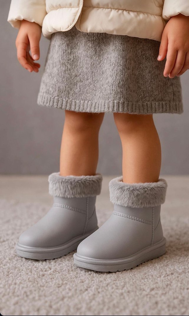 Kız Çocuk Bej Kürklü Bot - Görsel 4