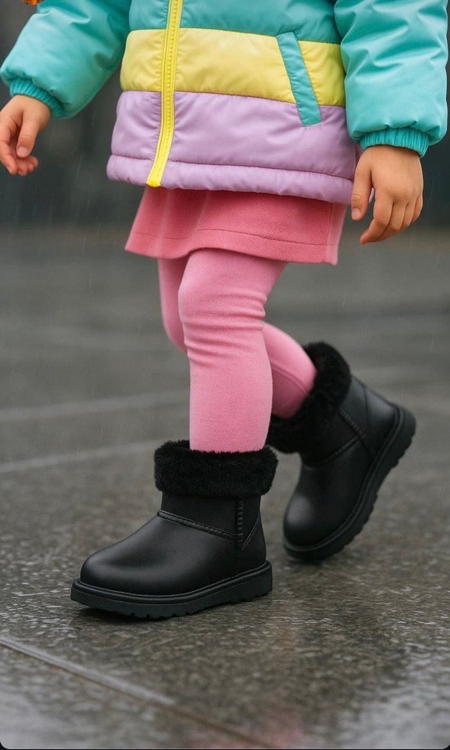 Kız Çocuk Bej Kürklü Bot - Görsel 2