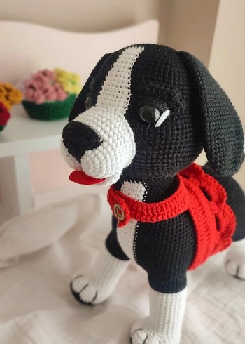 Renkli Örgü Köpek Peluş Oyuncak