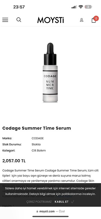 Chanel Summer time codage serum