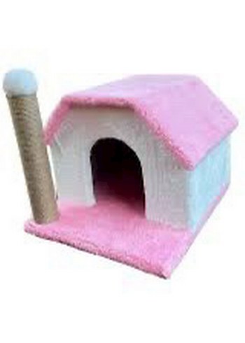 Beyaz Kedi Evi ve Tırmalama Direği 40x45 cm - Görsel 2