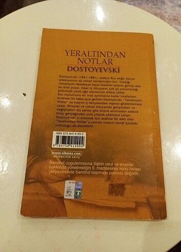  Dostoyevski-Yeraltından Notlar