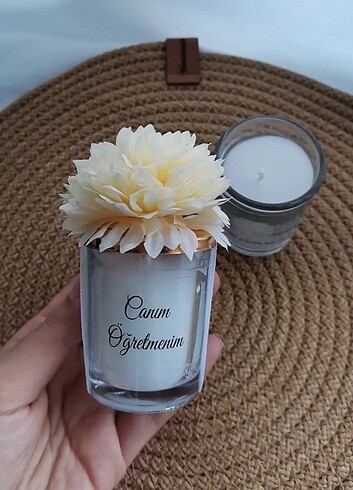 Öğretmenler günü hediyesi mum 