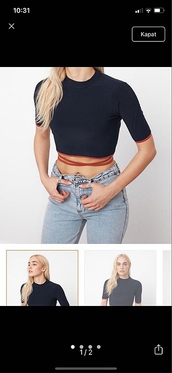MİLLA LACİVERT CROP
