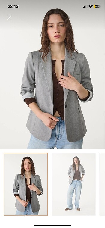 Gri blazer ceket