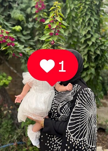 44 Beden İşlemeli Siyah Uzun Kollu Uzun Abiye Elbise