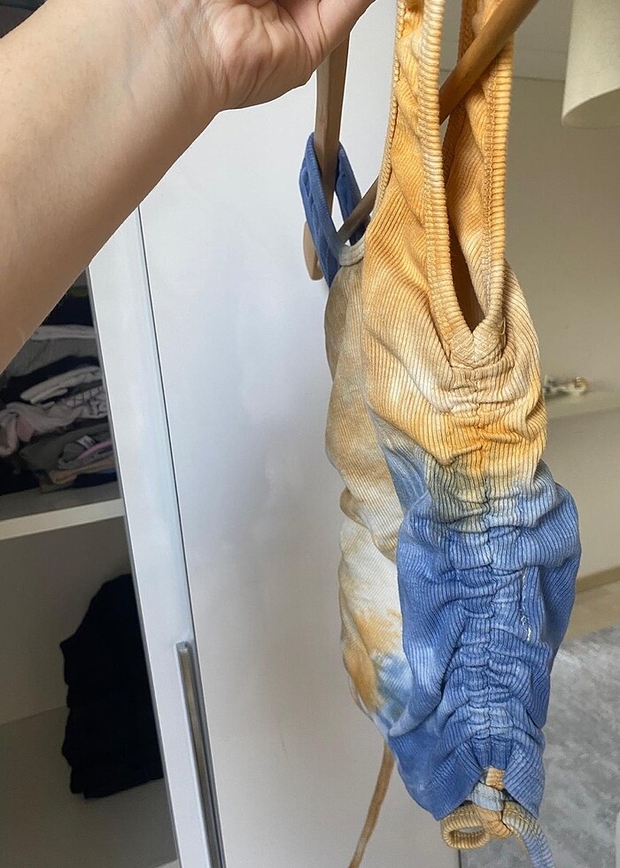 Yanı Büzgülü crop - Görsel 3