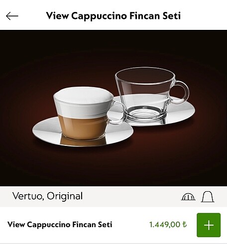 Nespresso View Cappucino 2'li Set