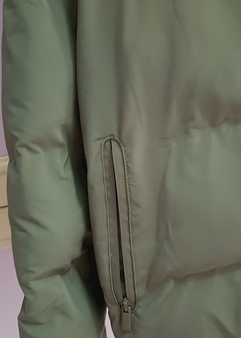 l Beden yeşil Renk ZARA KADIN ŞİŞME MONT