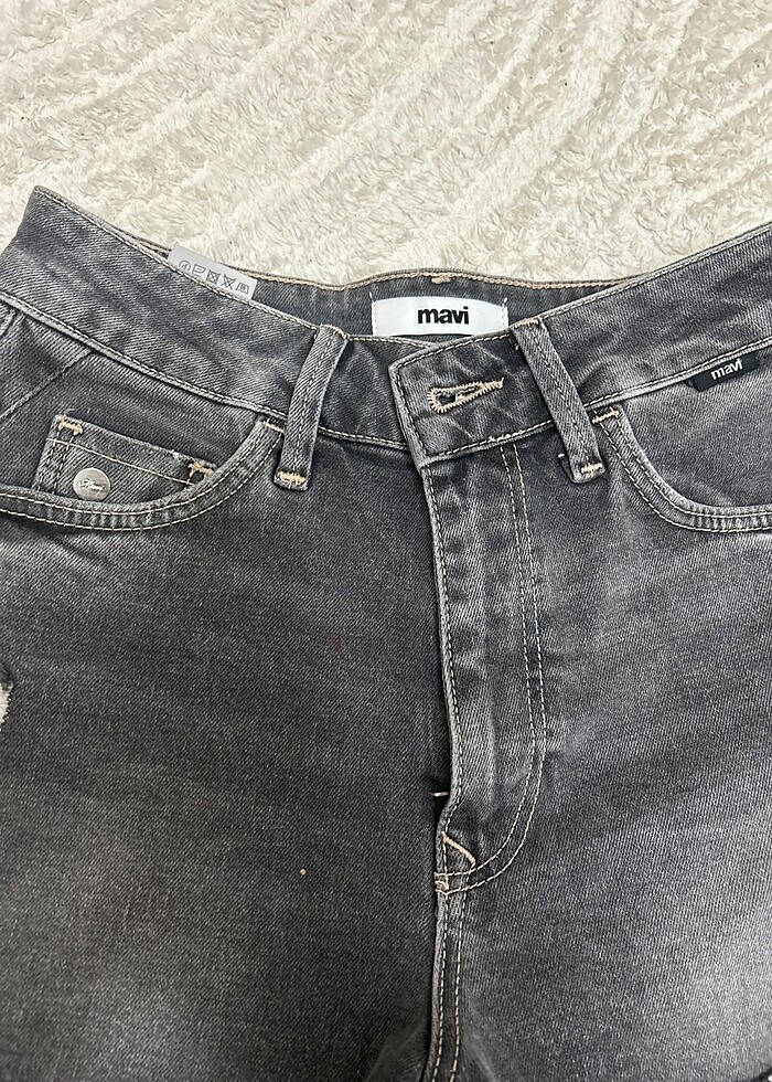 Mavi kot şort - Görsel 2