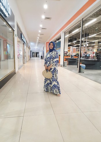 Mavi Bohem Uzun Salaş Elbise - Görsel 3