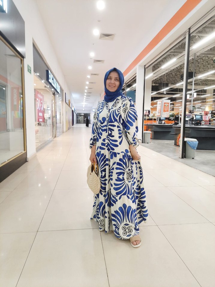 Mavi Bohem Uzun Salaş Elbise - Görsel 2