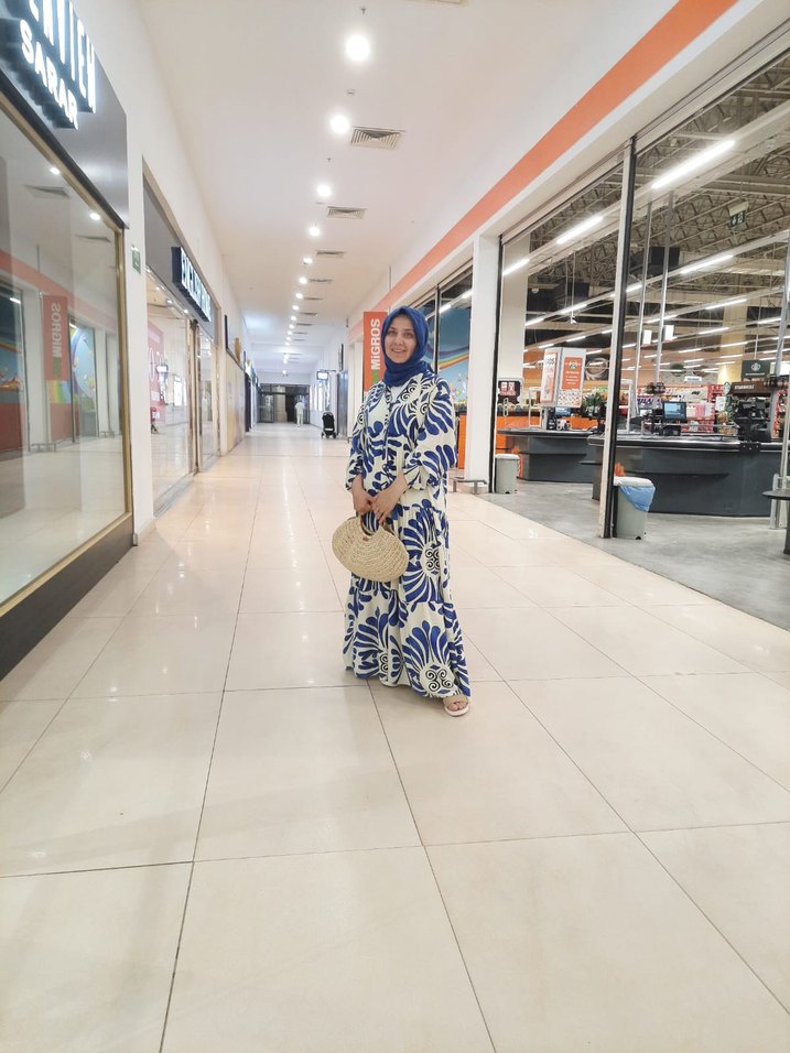 Mavi Bohem Uzun Salaş Elbise - Görsel 3