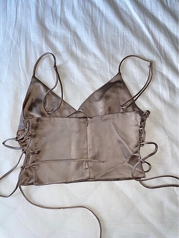 Zara ZARA SATEN CROP ÜST
