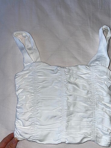 xs Beden MAVI CROP ÜST