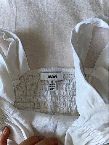 xs Beden beyaz Renk MAVI CROP ÜST