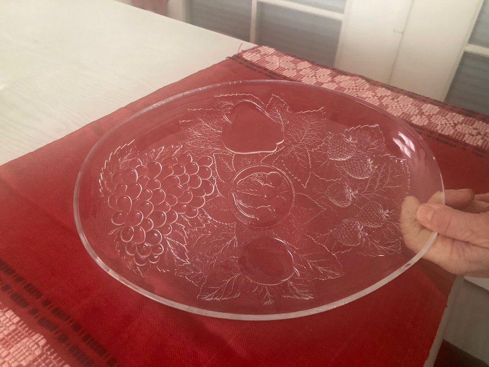 meyve desenli cam tabak - Görsel 2