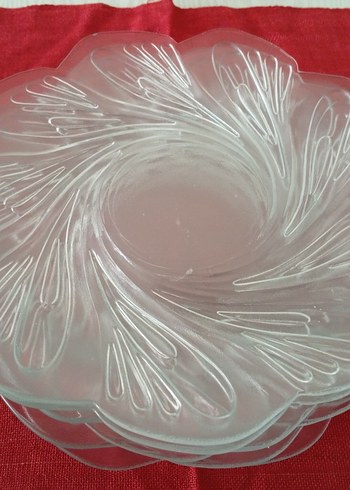 Vintage beyaz desenli tabak seti - Görsel 4