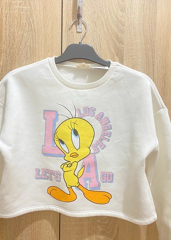 Renkli Baskılı Kız Sweatshirt - Görsel 2