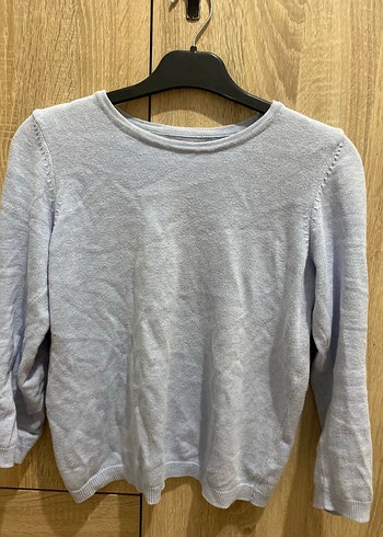 Gri Kadın Triko Bisiklet Yaka Kazak - Görsel 2