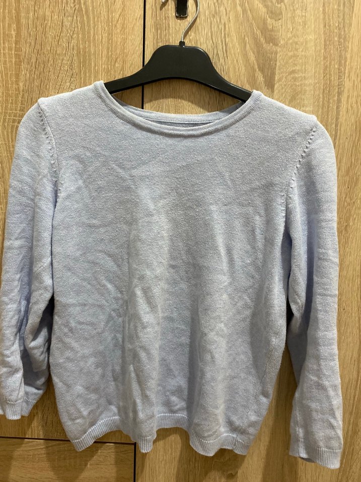 Gri Kadın Triko Bisiklet Yaka Kazak - Görsel 2