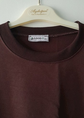 xl Beden kadın Kahverengi tunik sweatshirt