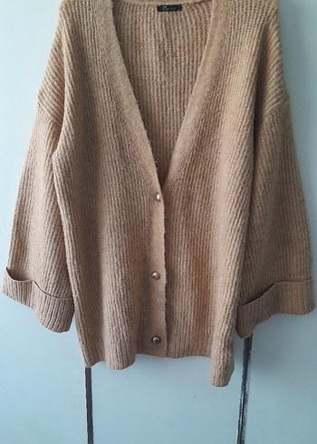 LC Waikiki Örgü Kadın Hırka,V yaka,Rahat Kesim oversize