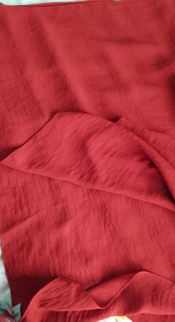 Kırmızı Keten Kadın Şal - Görsel 3