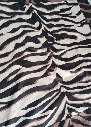 Kadın Pilili Kahverengi ve Gri Fular - Görsel 5