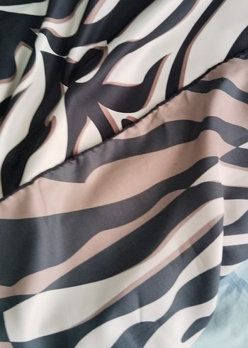 Kadın Pilili Kahverengi ve Gri Fular - Görsel 7