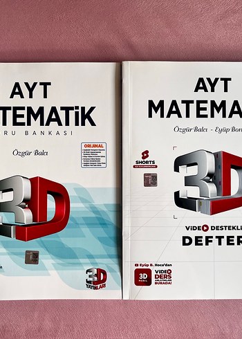 AYT Matematik 3D Tematik Soru Bankası ve Defter