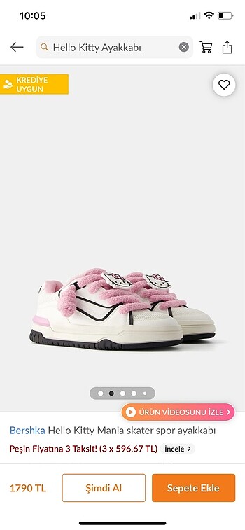 Bershka hello kitty ayakkabı
