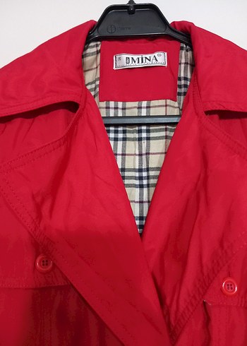 American Vintage Kemerli Kırmızı Kadın Trençkot