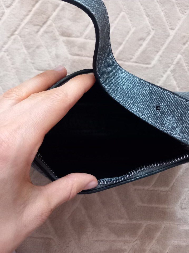 Gri Deri Kadın Omuz Çantası - Görsel 3